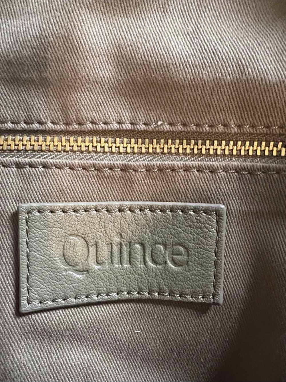 Quince Olive Green Pebbled Leather Shoulder Bag